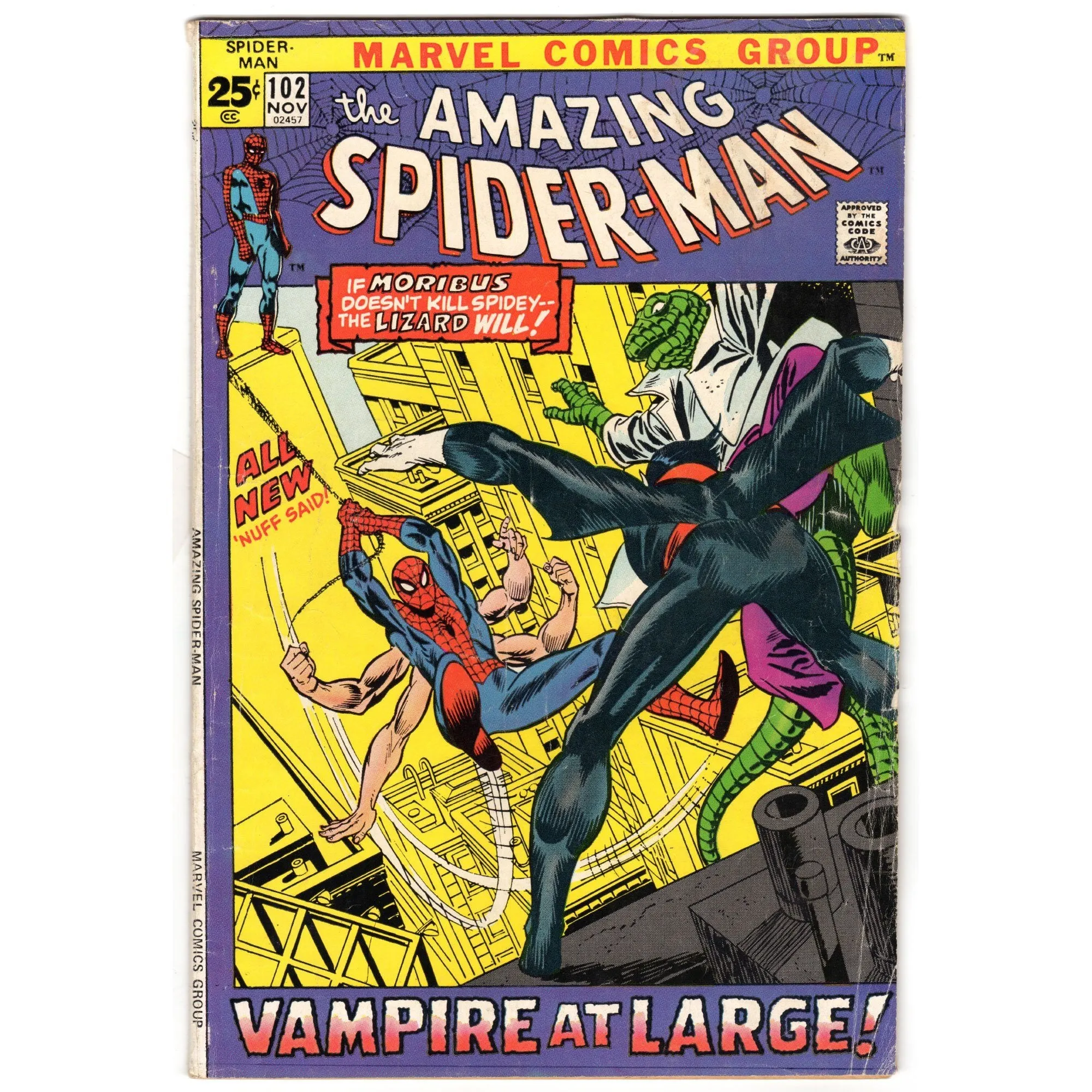 1971 Amazing Spiderman #102 Marvel Comics - Very Good+