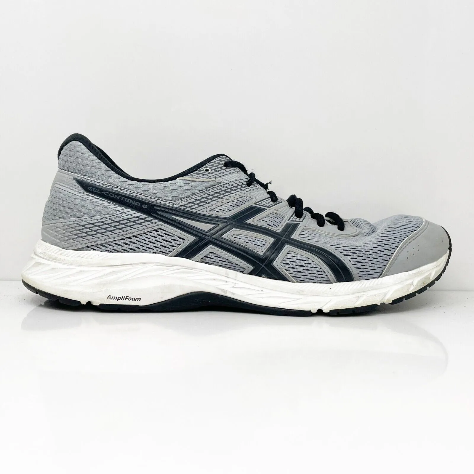 Asics Mens Gel Contend 6 1011A667 Gray Running Shoes Sneakers Size 10.5