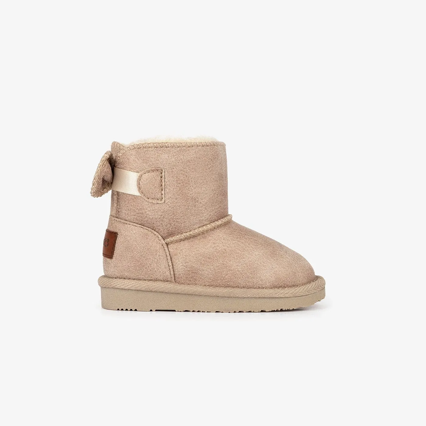 Baby's Beige Bow Australian Boots