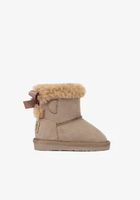 Baby's Taupe Bow Water Repellent Australian Boots