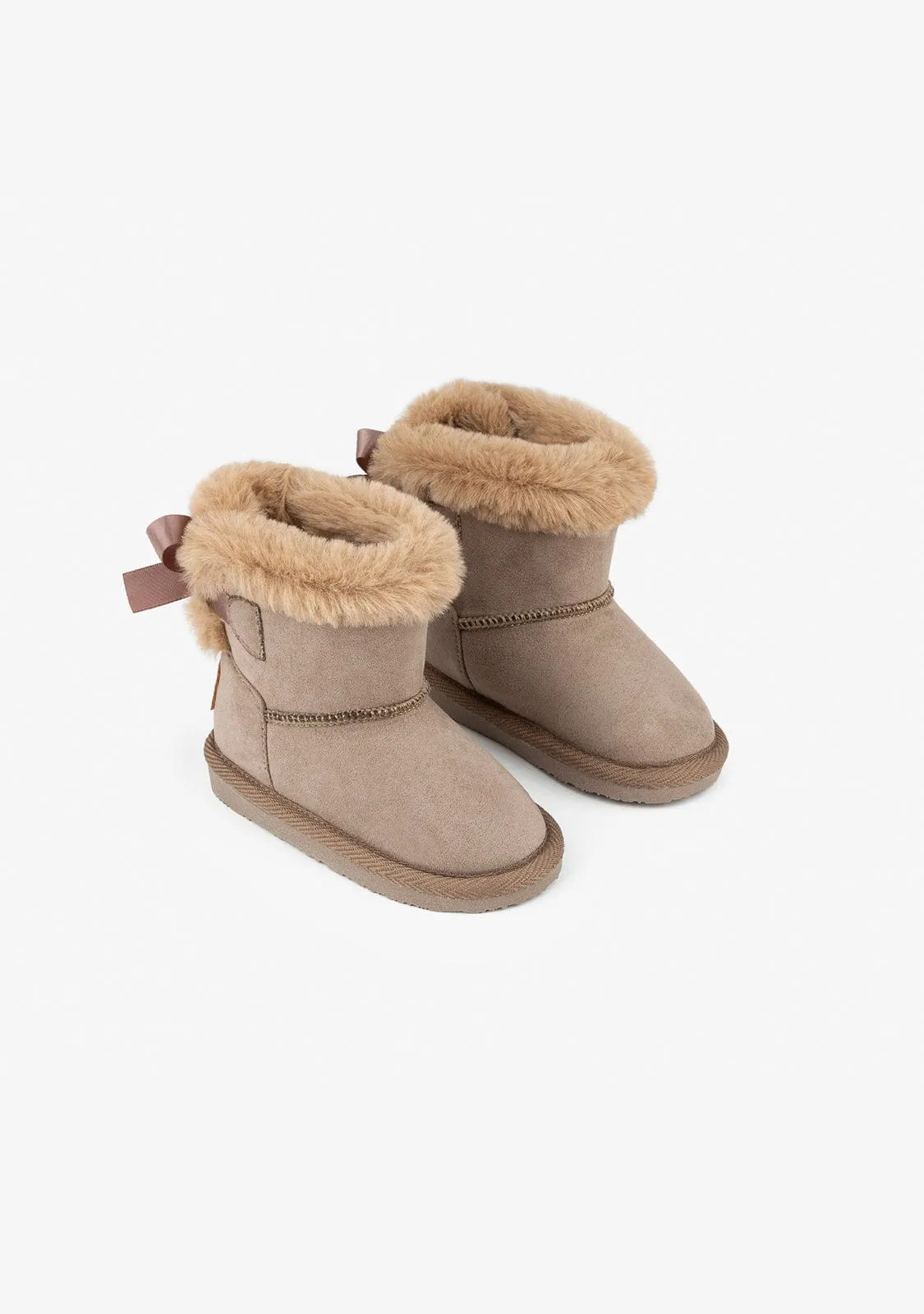 Baby's Taupe Bow Water Repellent Australian Boots