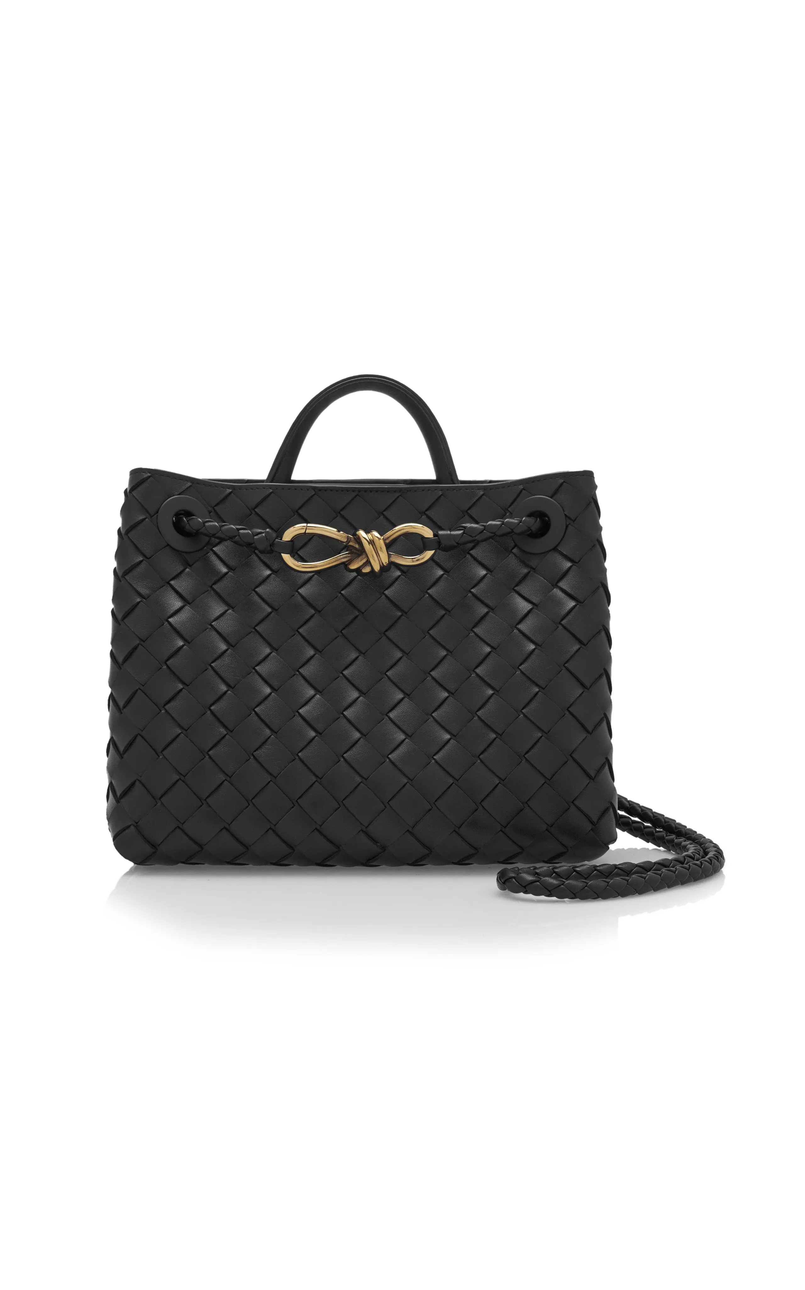 Bottega Veneta Small Andiamo Intrecciato Leather Tote Bag