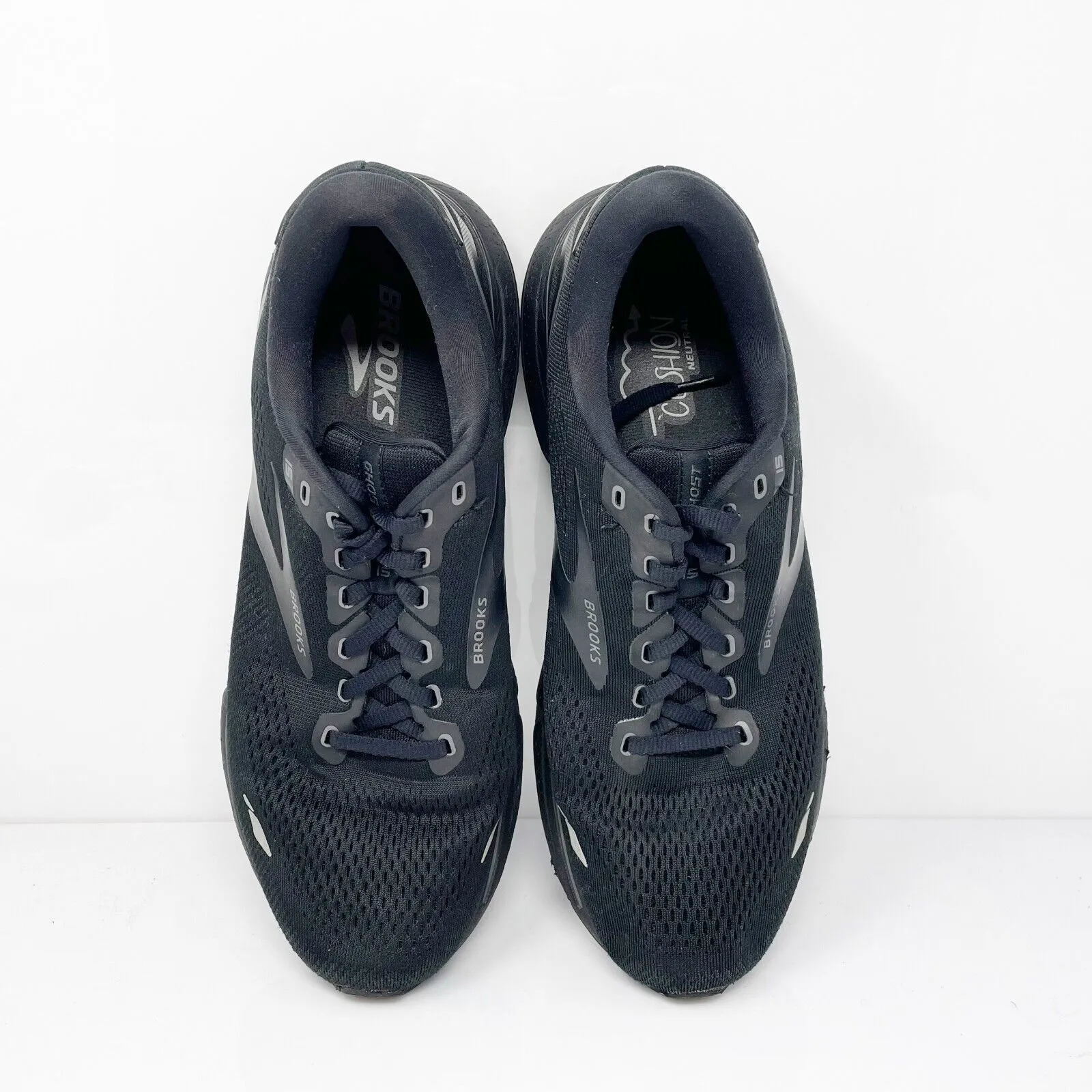 Brooks Mens Ghost 15 1103931D020 Black Running Shoes Sneakers Size 10.5 D