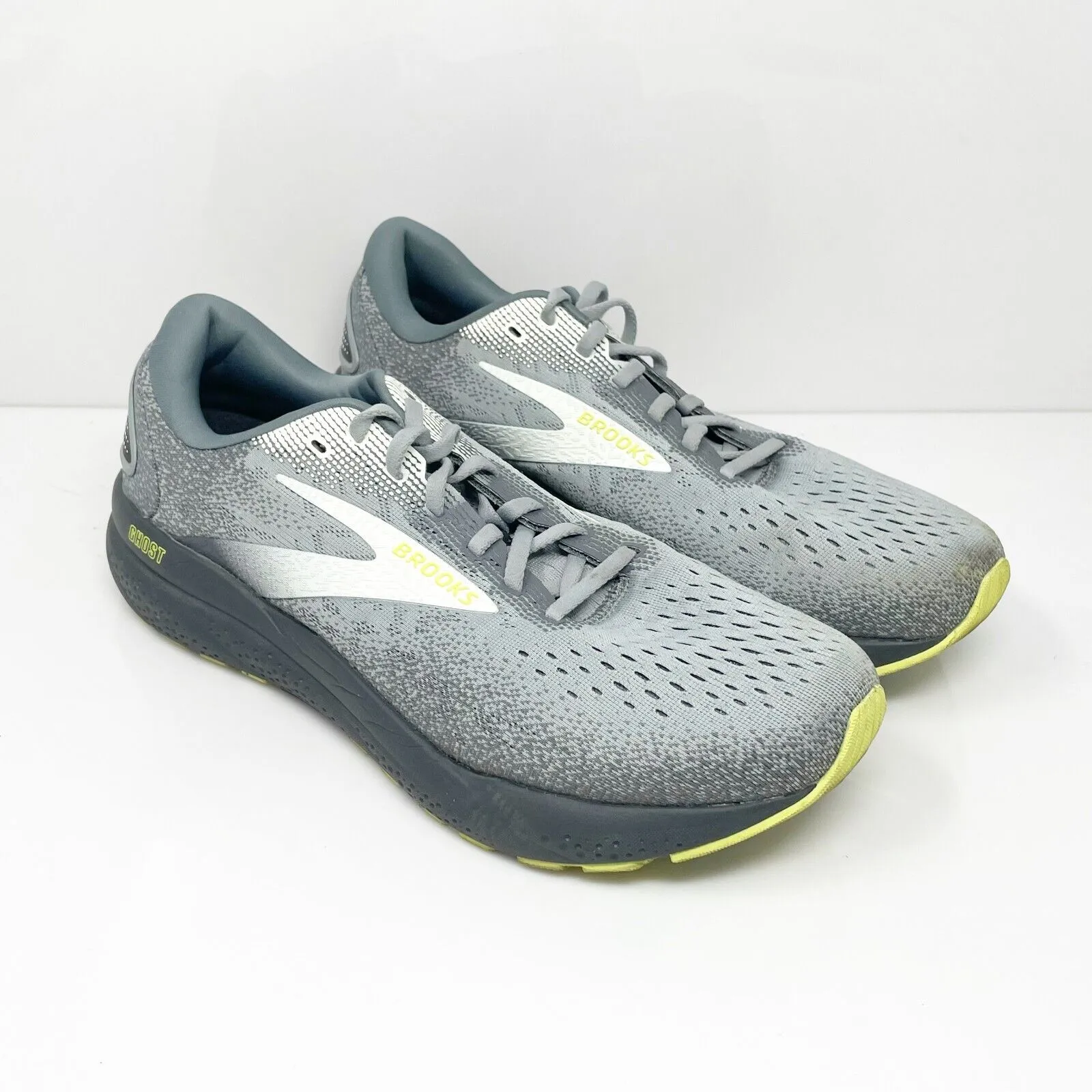 Brooks Mens Ghost 16 1104182E040 Gray Running Shoes Sneakers Size 10.5 EE