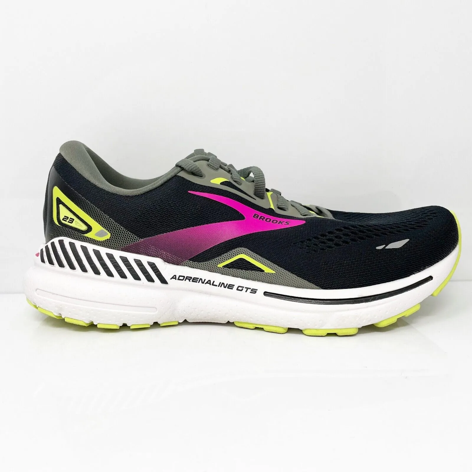 Brooks Womens Adrenaline GTS 23 1203811B037 Black Running Shoes Sneakers Sz 8.5B