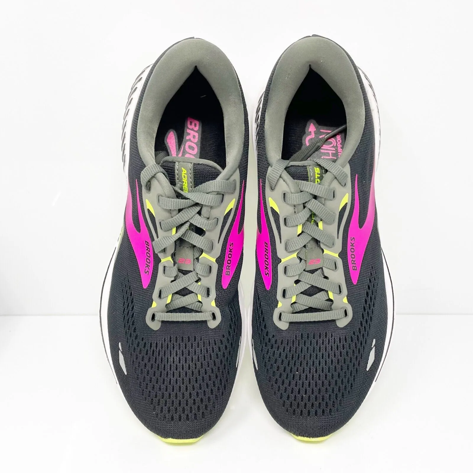 Brooks Womens Adrenaline GTS 23 1203811B037 Black Running Shoes Sneakers Sz 8.5B