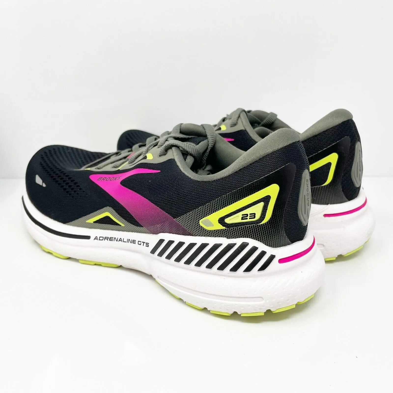 Brooks Womens Adrenaline GTS 23 1203811B037 Black Running Shoes Sneakers Sz 8.5B