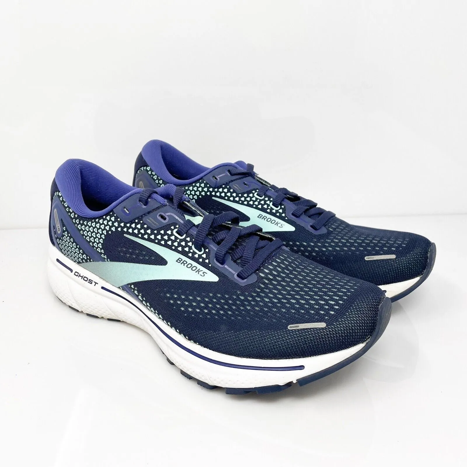 Brooks Womens Ghost 14 1203561B446 Blue Running Shoes Sneakers Size 10 B