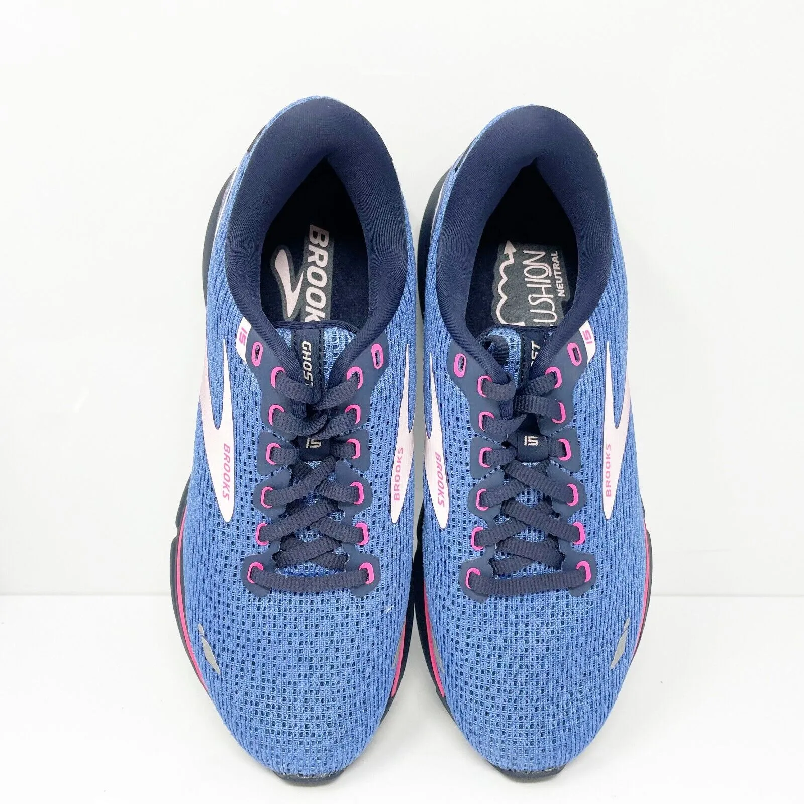 Brooks Womens Ghost 15 1203801B469 Blue Running Shoes Sneakers Size 7.5 B