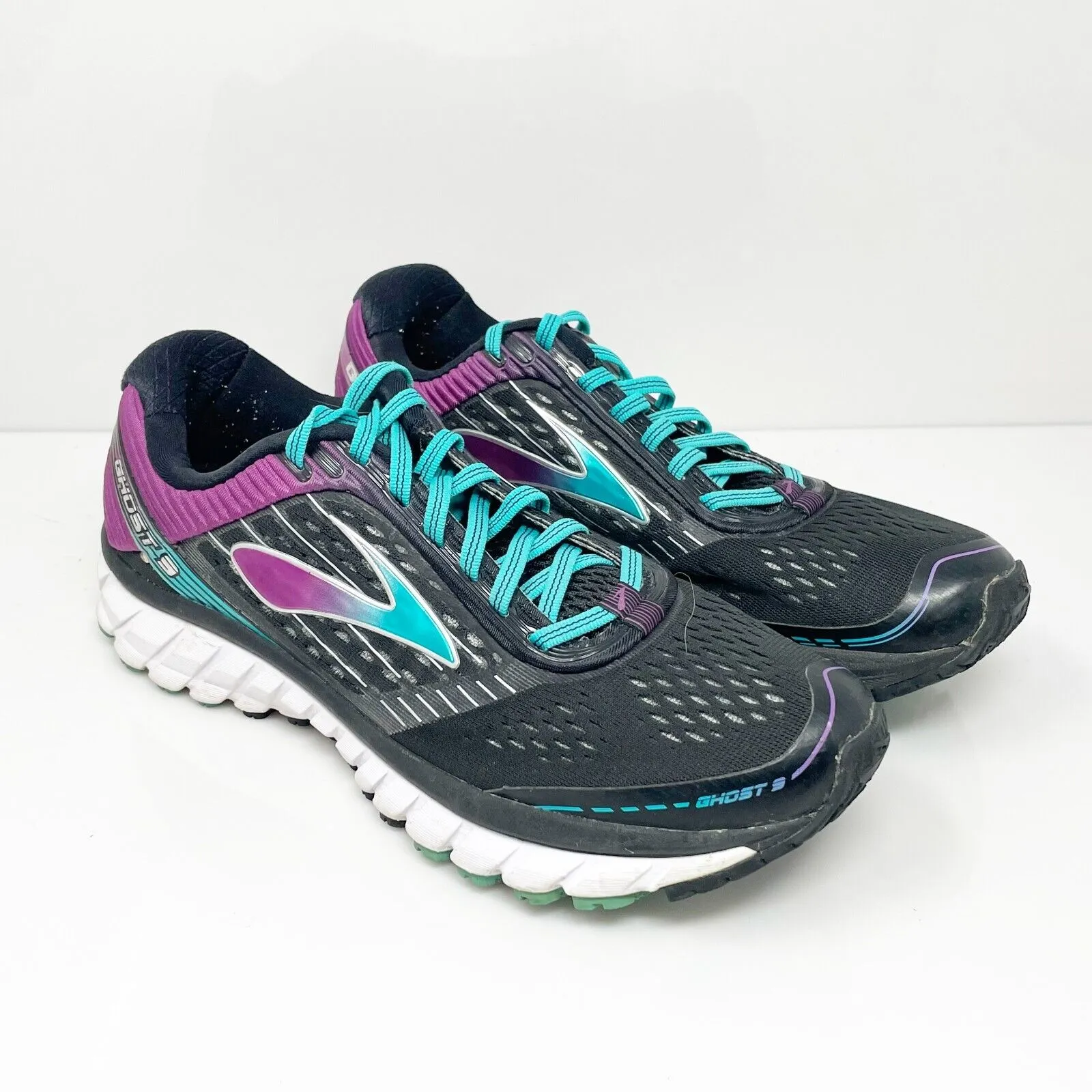 Brooks Womens Ghost 9 1202251B092 Black Running Shoes Sneakers Size 10 B