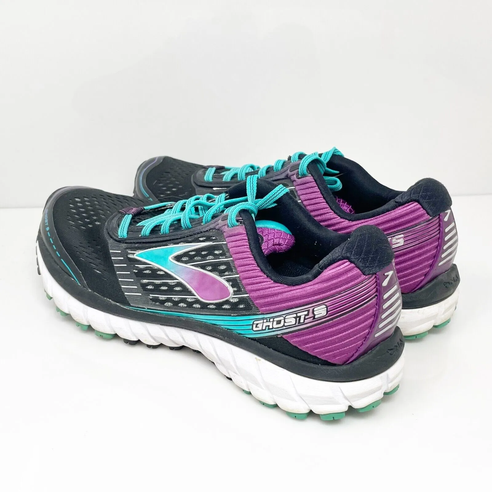 Brooks Womens Ghost 9 1202251B092 Black Running Shoes Sneakers Size 10 B