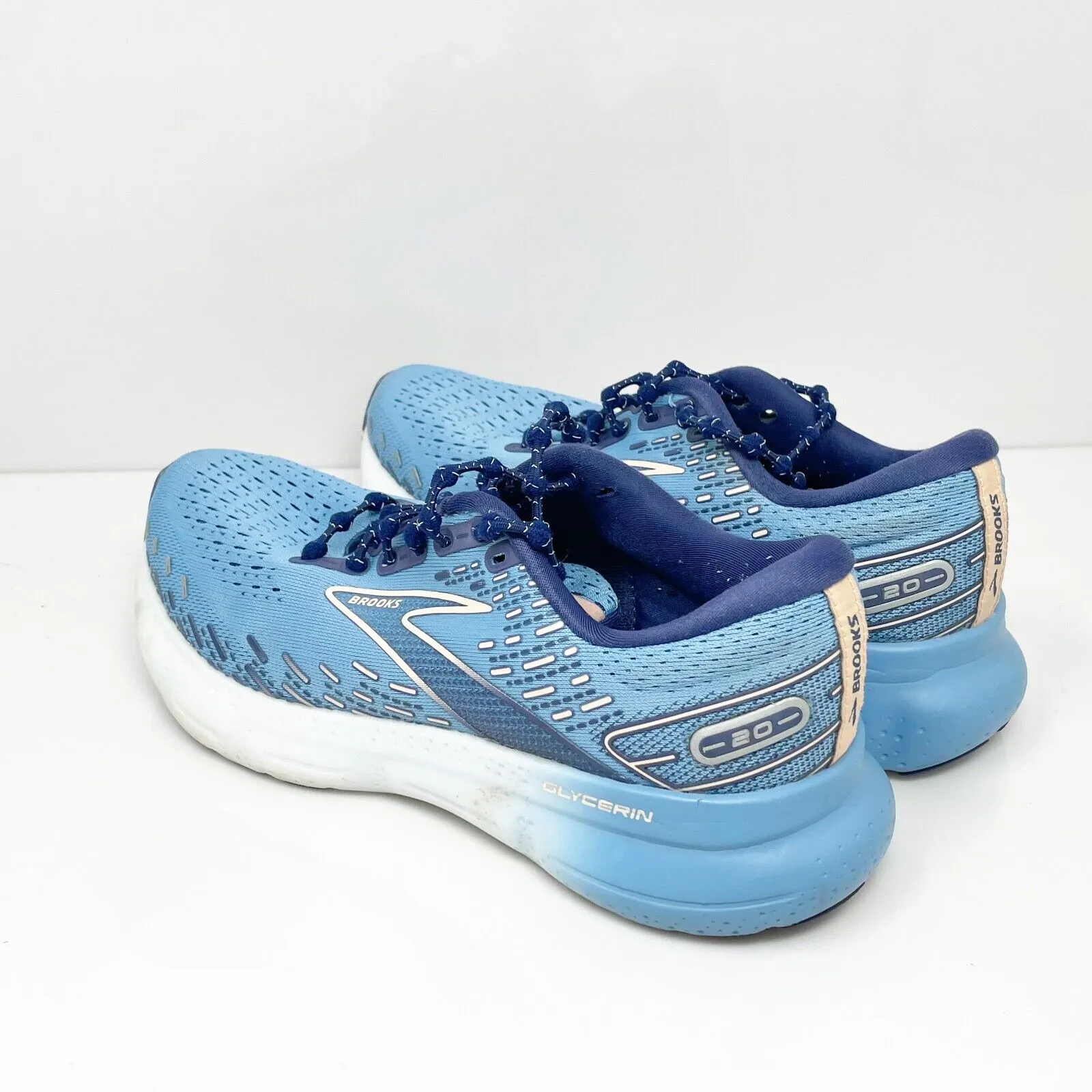 Brooks Womens Glycerin 20 1203691B478 Blue Running Shoes Sneakers Size 7 B