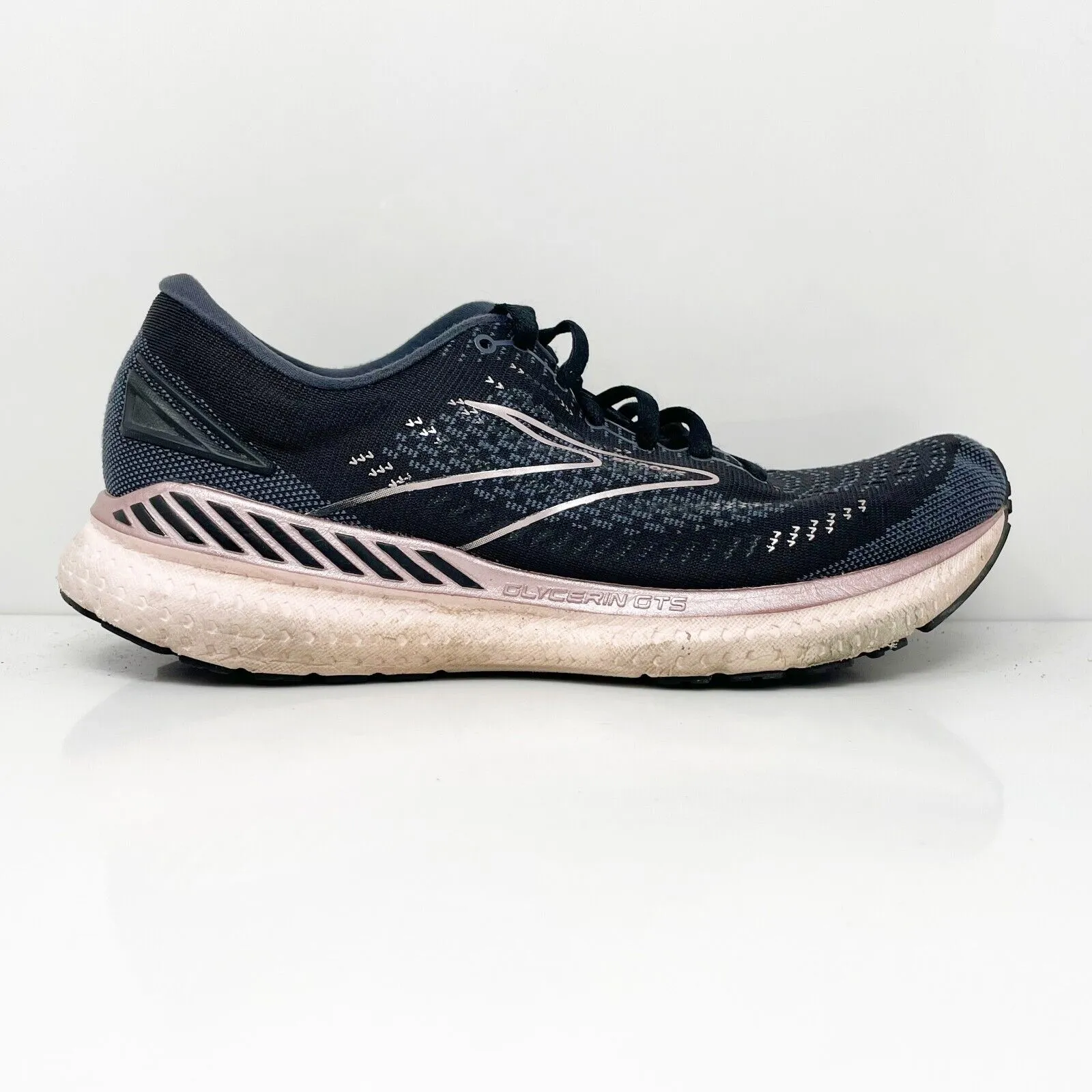 Brooks Womens Glycerin GTS 19 1203441B074 Black Running Shoes Sneakers Sz 9.5 B