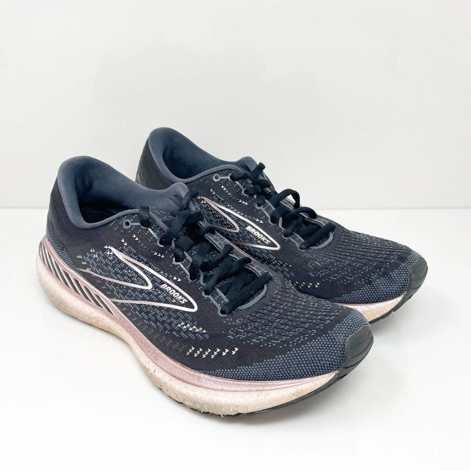 Brooks Womens Glycerin GTS 19 1203441B074 Black Running Shoes Sneakers Sz 9.5 B