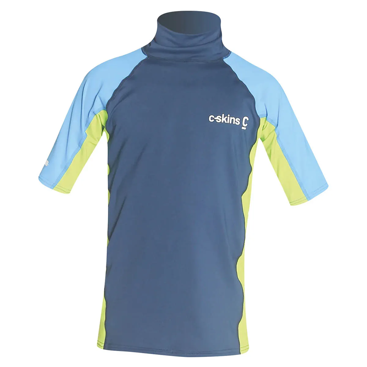 C-Skins Rash X Junior Rash Vest - Navy/Lime/Blue