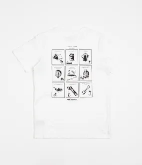 Columbia Rapid Ridge Back Graphic T-Shirt - White / Campsite Icons Graphic