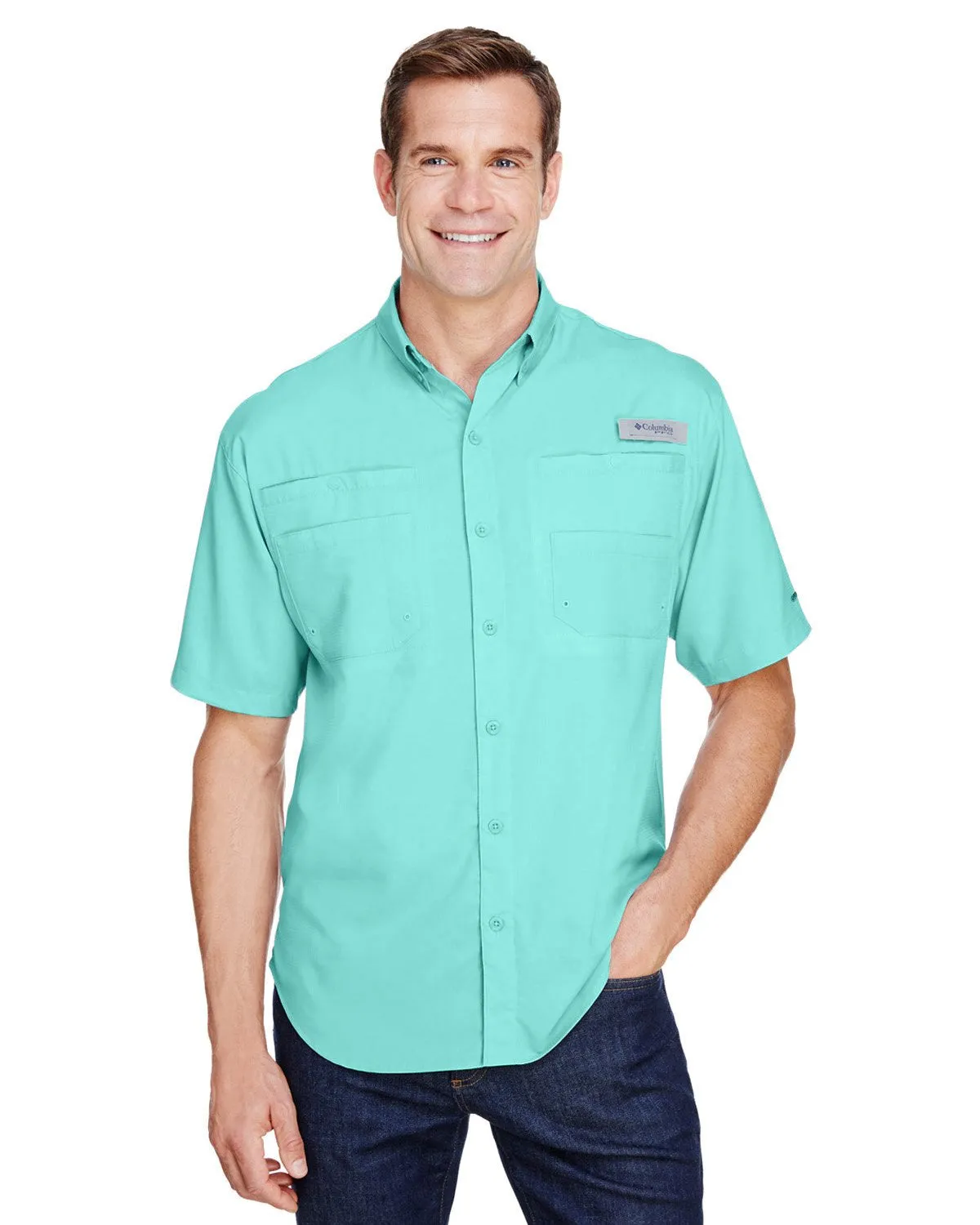 Columbia Tamiami Ii Short Sleeve Shirt 7266 Gulf Stream