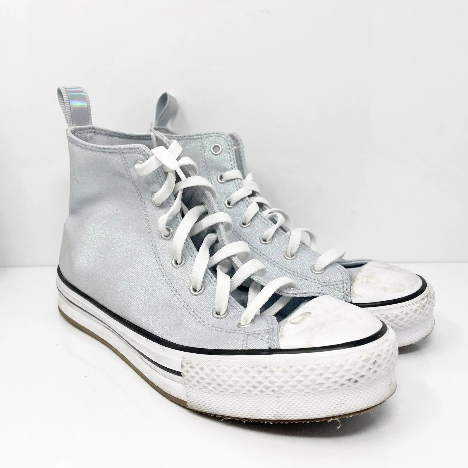 Converse Girls CTAS Eva Lift Platform A03617C Gray Casual Shoes Sneakers Size 7