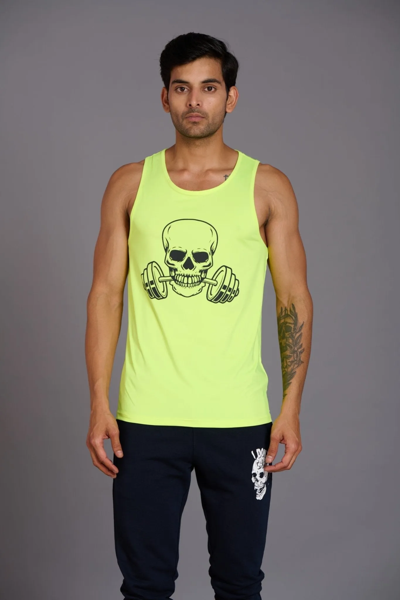 Devil Fit Printed Neon Vest (Activewear) for Men