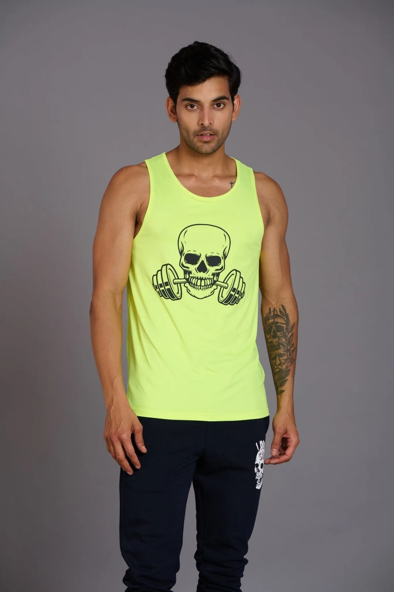 Devil Fit Printed Neon Vest (Activewear) for Men