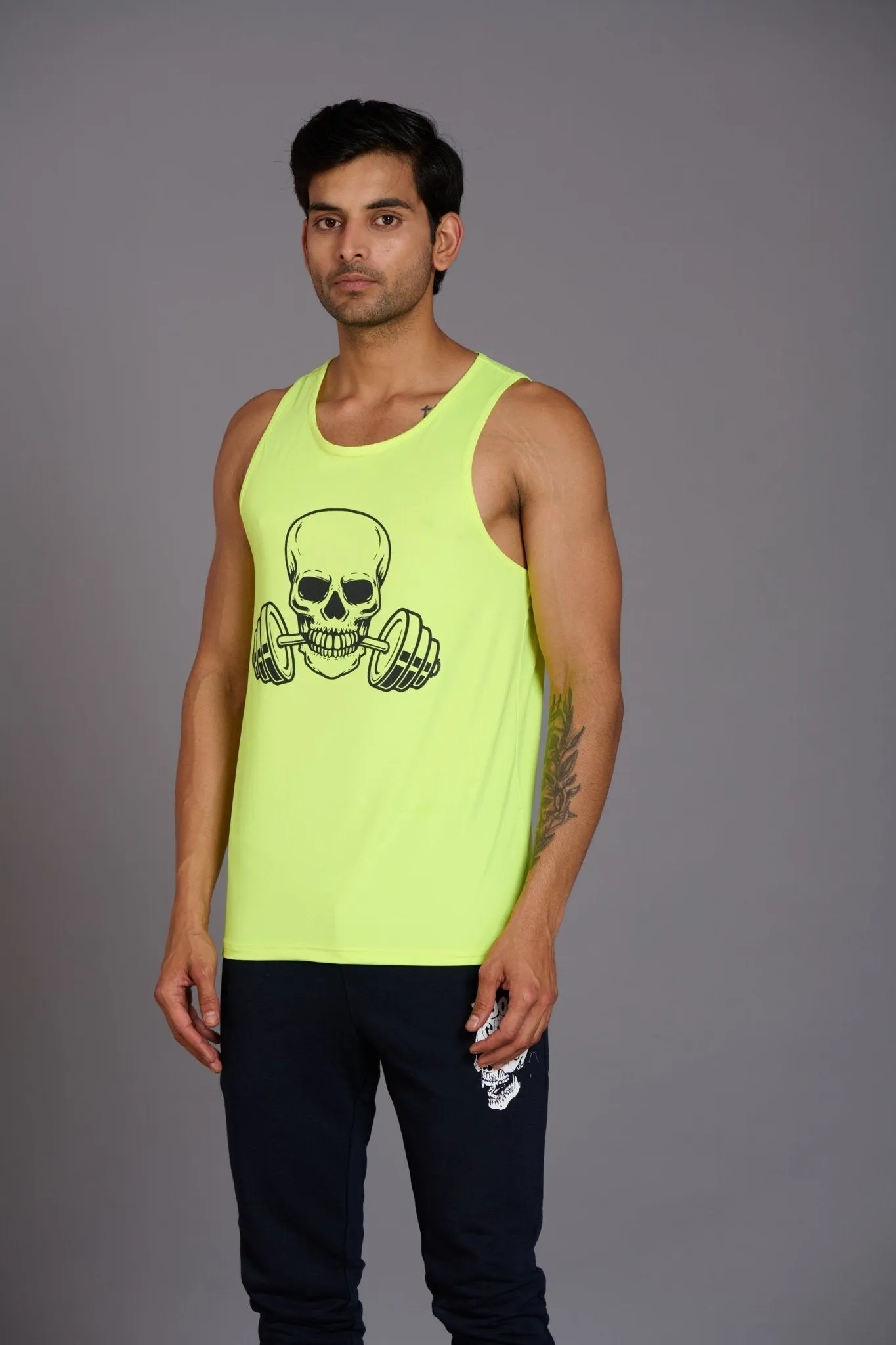 Devil Fit Printed Neon Vest (Activewear) for Men