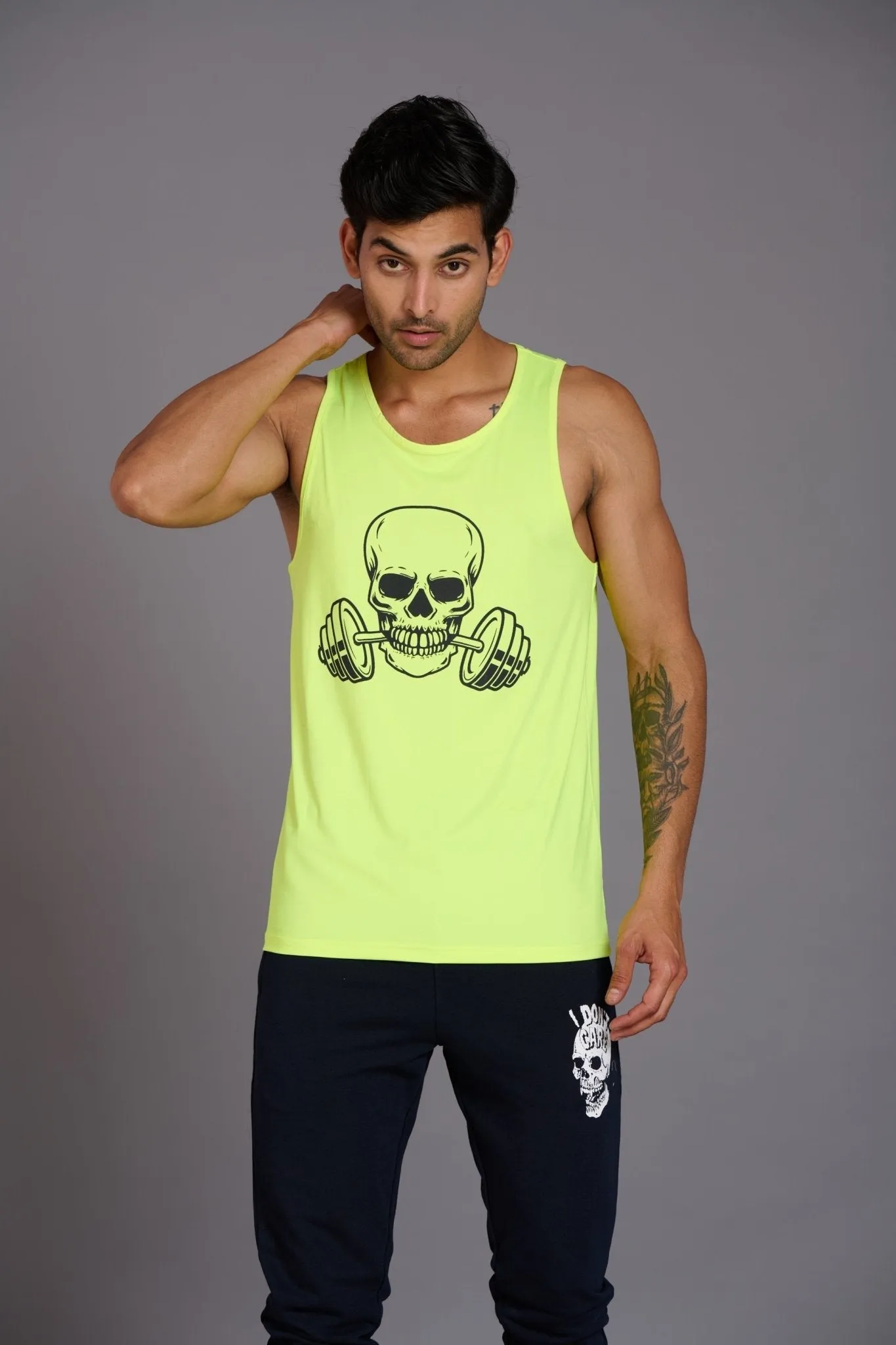 Devil Fit Printed Neon Vest (Activewear) for Men