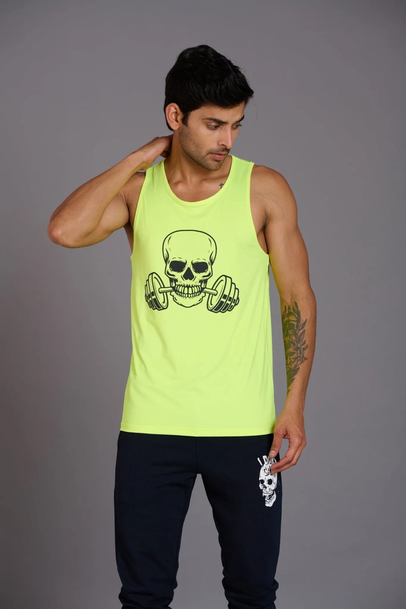 Devil Fit Printed Neon Vest (Activewear) for Men