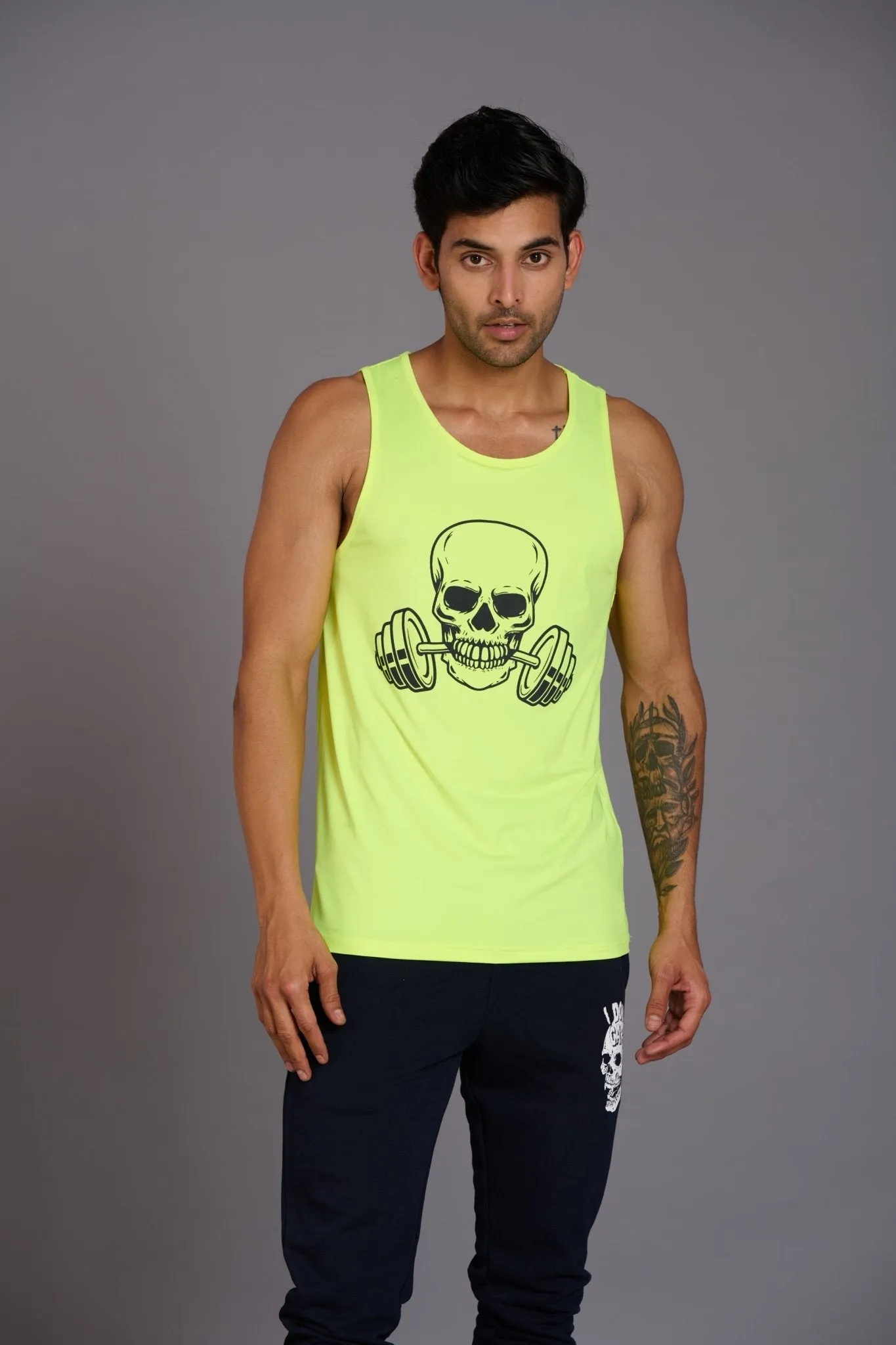 Devil Fit Printed Neon Vest (Activewear) for Men