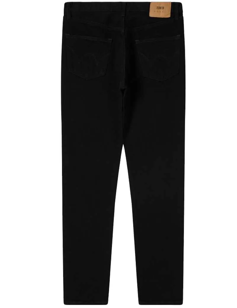 Edwin Kaihara Slim Tapered Jeans Black Unwashed