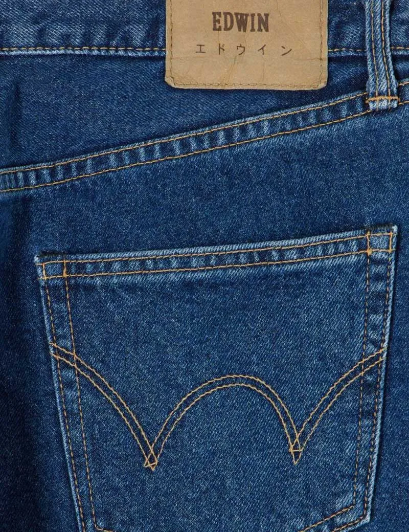 EDWIN REGULAR TAPERED JEANS KAIHARA BLUE MID USED