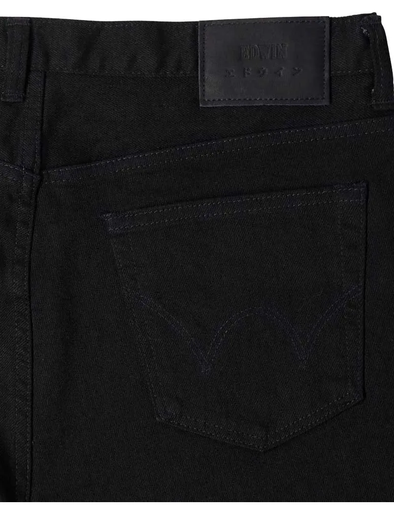 Edwin Slim Tapered Kaihara Denim Jeans Black Rinsed