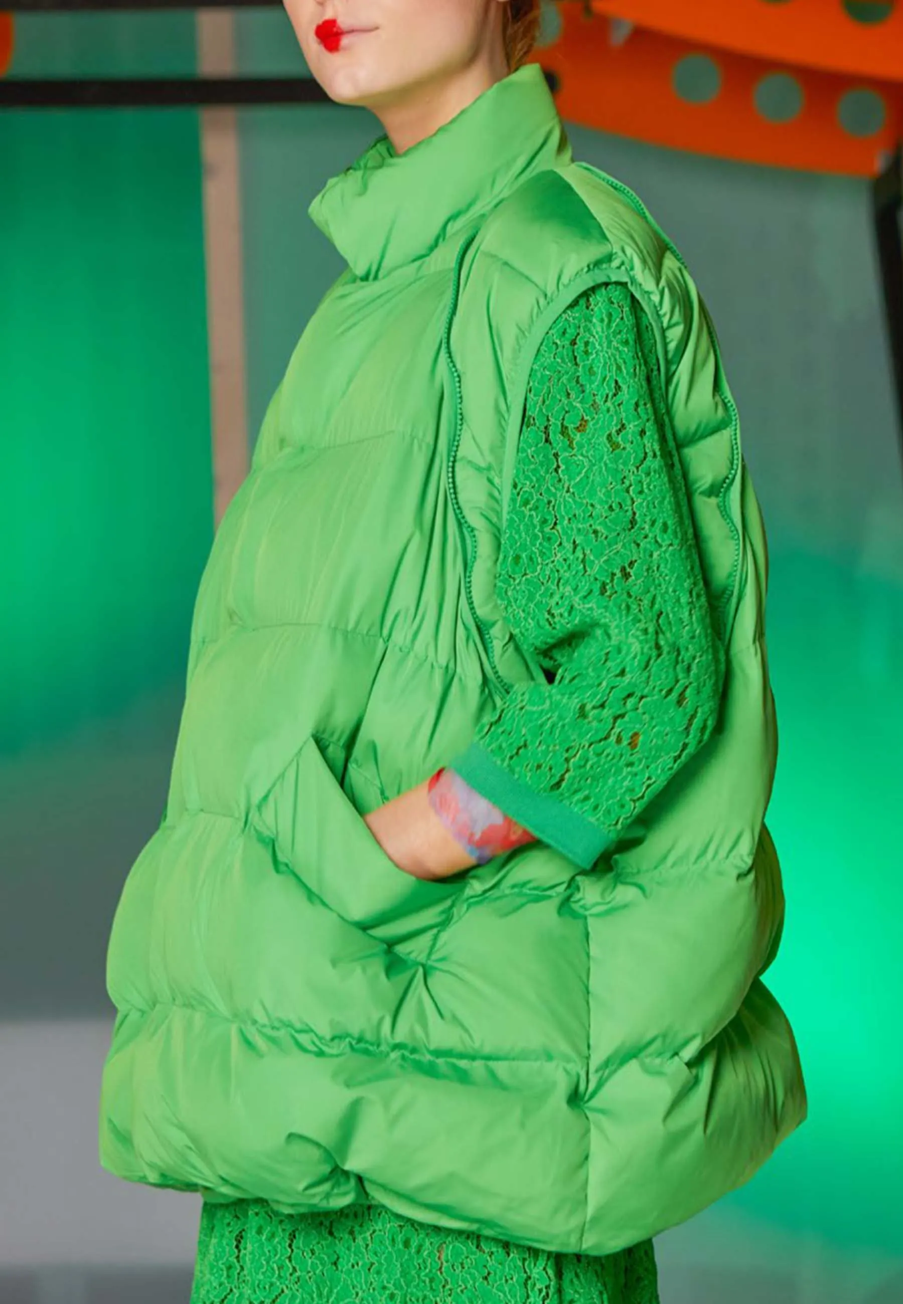 Filo Vest Jacket - jelly green