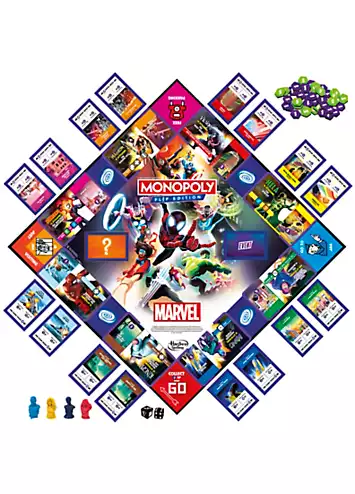 Hasbro Monopoly Flip Edition Marvel | Grattan