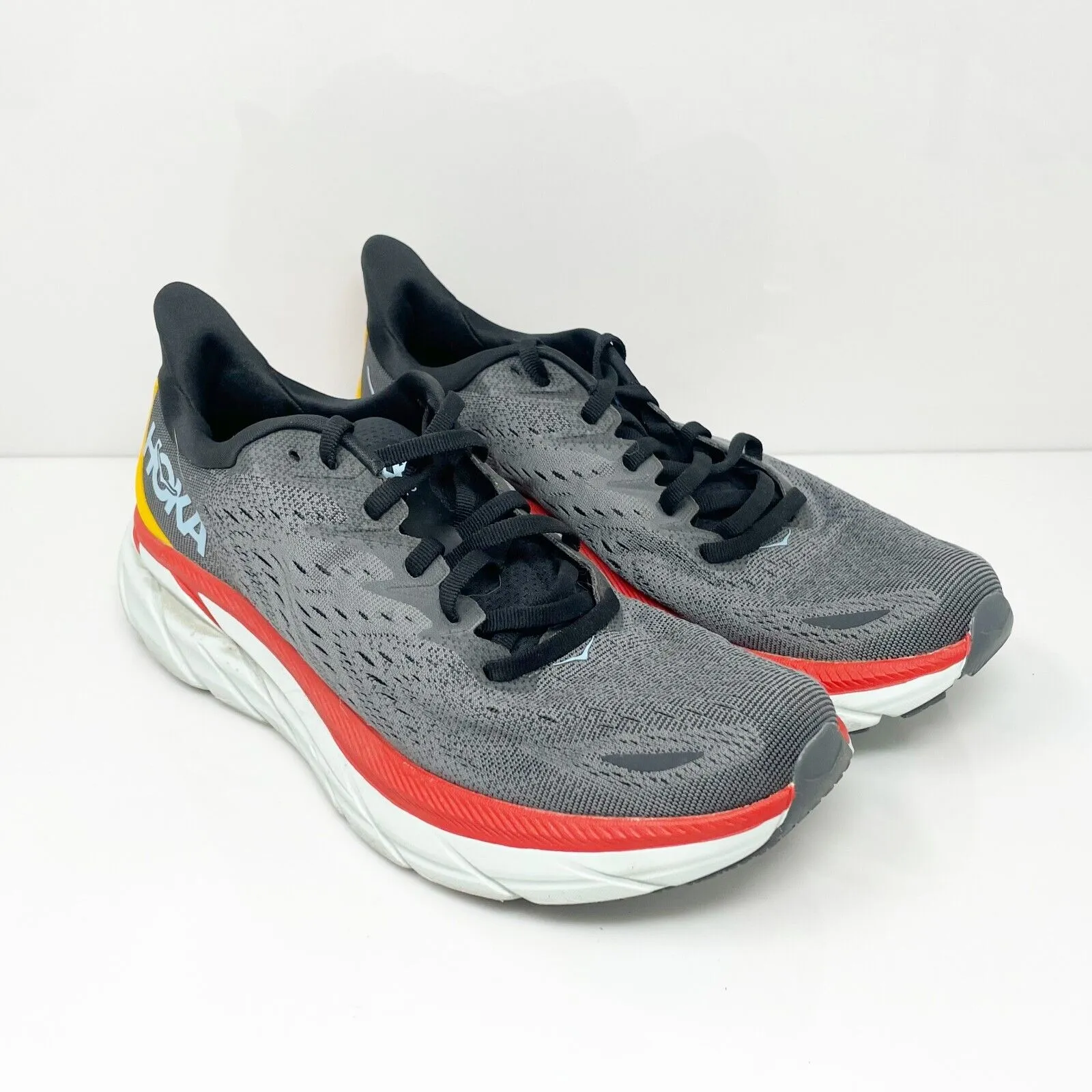 Hoka One One Mens Clifton 8 1119393 ACTL Gray Running Shoes Sneakers Size 8 D