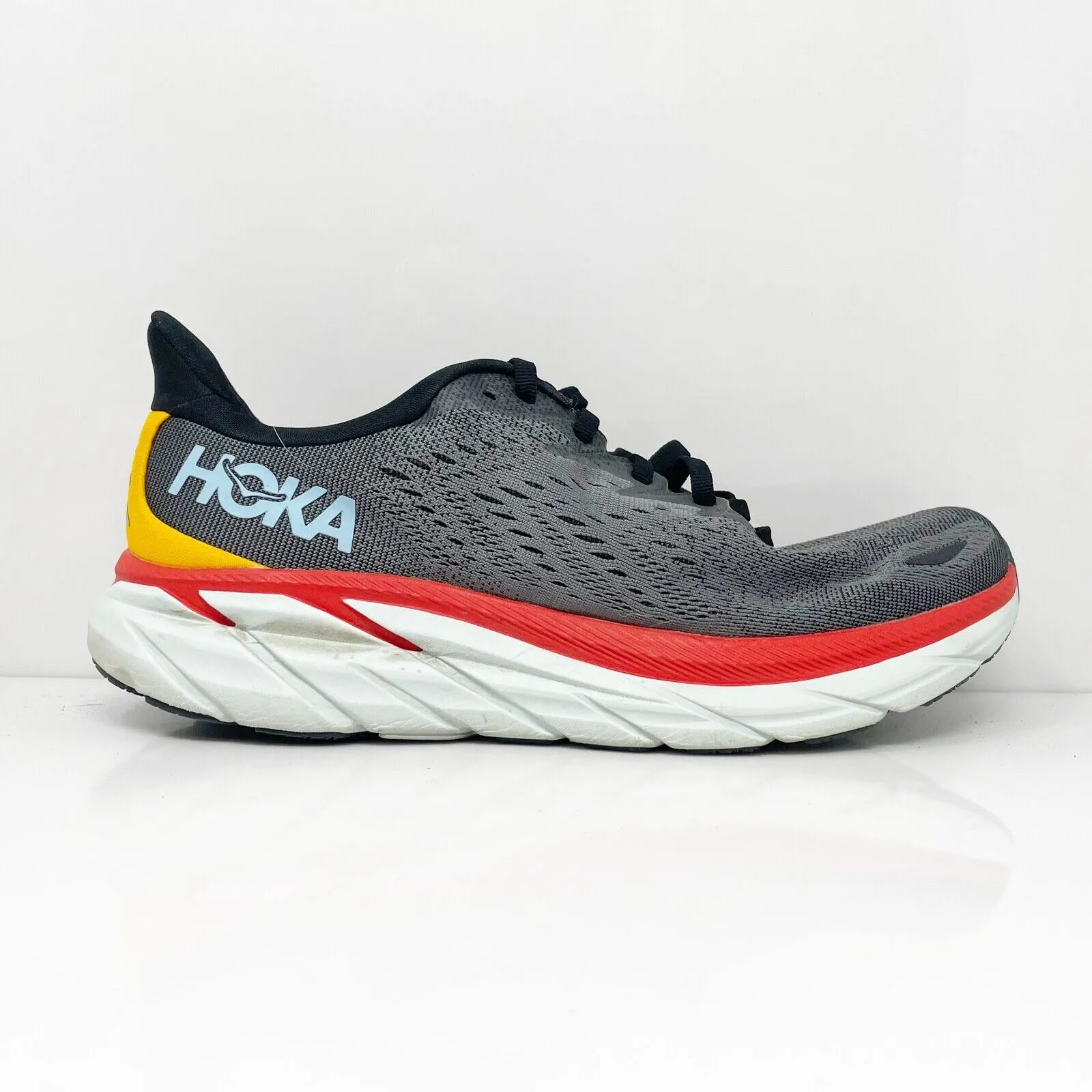 Hoka One One Mens Clifton 8 1119393 ACTL Gray Running Shoes Sneakers Size 8 D