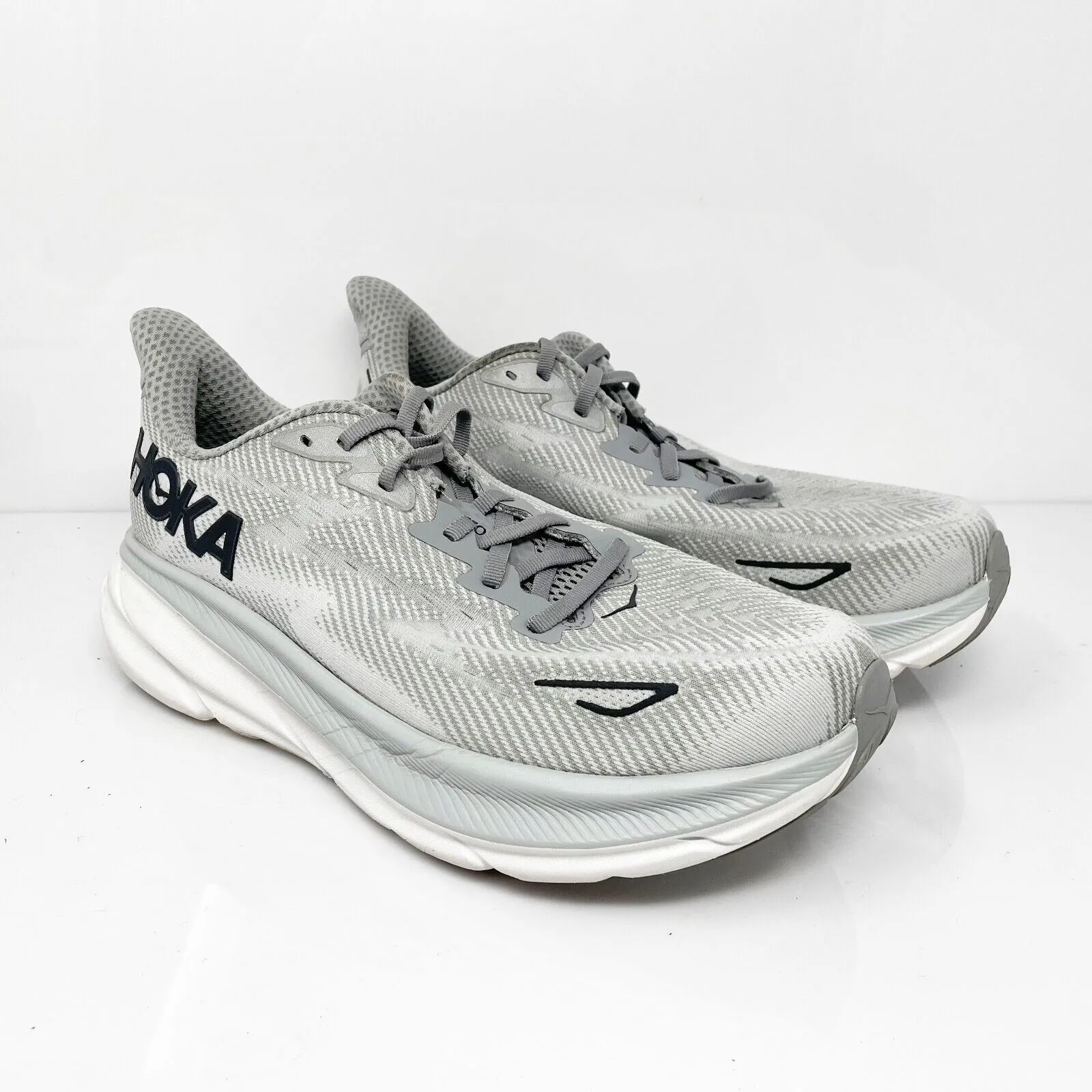 Hoka One One Mens Clifton 9 1132210 HMBC Gray Running Shoes Sneakers Size 9.5 2E