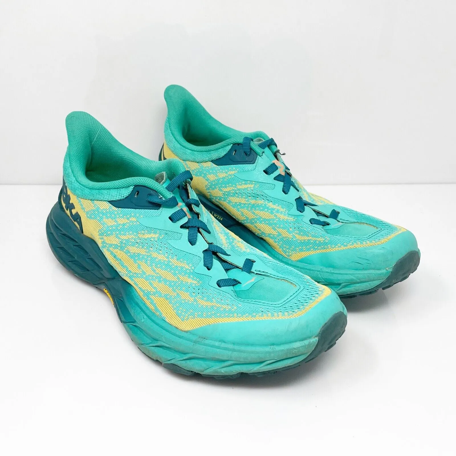 Hoka One One Womens Speedgoat 5 1123158 DTWGR Blue Running Shoes Sneakers Sz 8 B