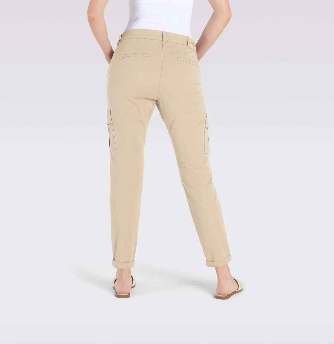 MAC RICH CARGO Gaberdine Pants in Golden Terra 