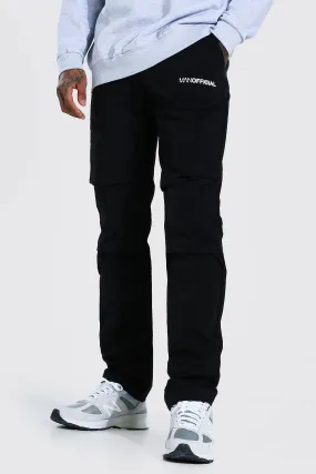 Man Official Belted Crinkle Shell Cargo Pants