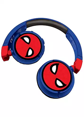 Marvel 2-in-1 Bluetooth® & Wired Comfort Foldable Headphones with Kids Safe Volume - Spiderman | Grattan