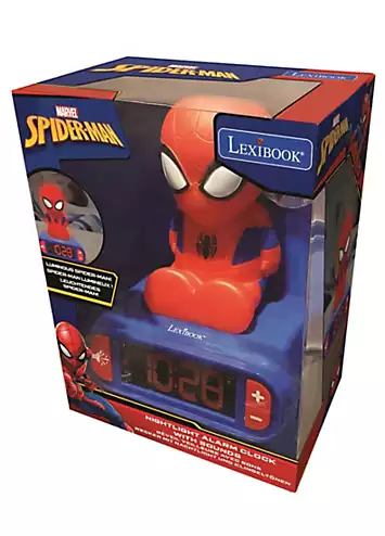 Marvel Spiderman Alarm Clock with Night Light 3D Design | Grattan