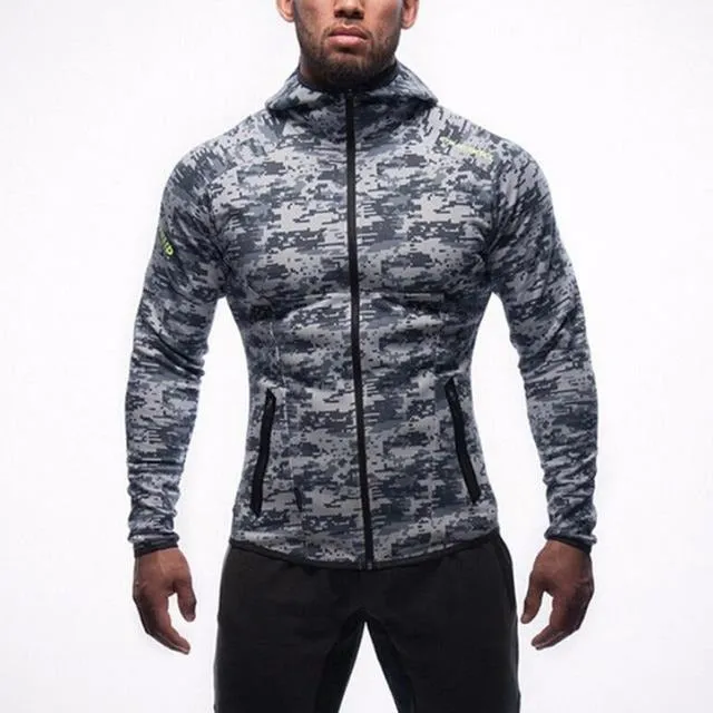 Men's Crossfit Camouflage Workout Hoodie