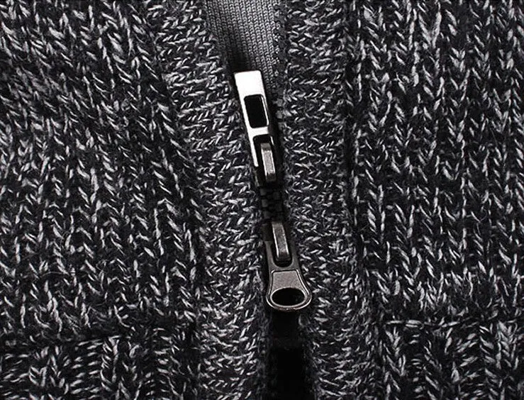 Mens Fur Lining zipper Hoodie