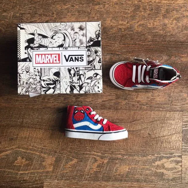 New Marvel Vans Spiderman Red Blue Sneakers