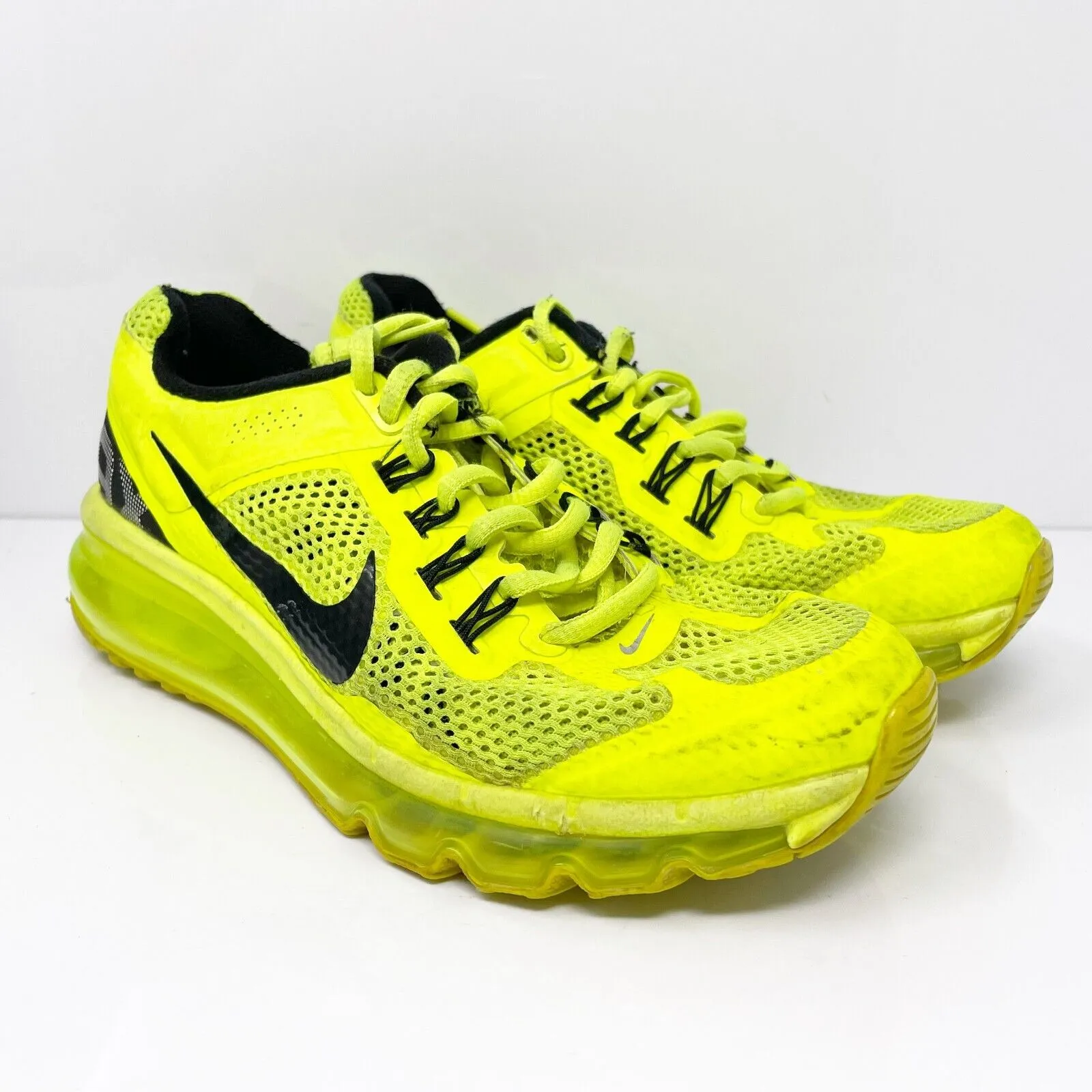 Nike Boys Air Max Plus 2013 555426-700 Yellow Running Shoes Sneakers Size 5.5Y