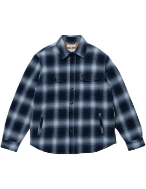 Nudie Jeans Co Glenn Padded Shadow Check Shirt Blue