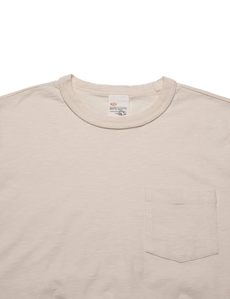 Nudie Jeans Co Roy Heavy Slub T-shirt Ecru