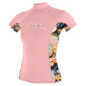 O'Neill Girls Premium Skins Short Sleeve Turtleneck Rash Vest - HZ3