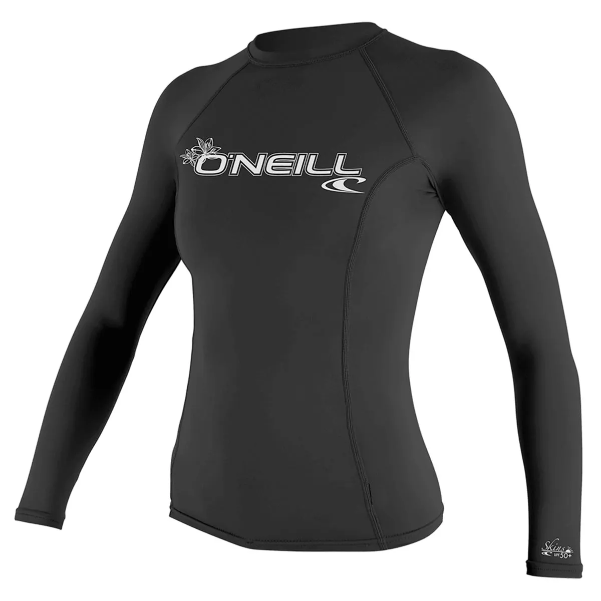 O'Neill Women's Basic Skins 50+ Long Sleeved Rash Vest - Black