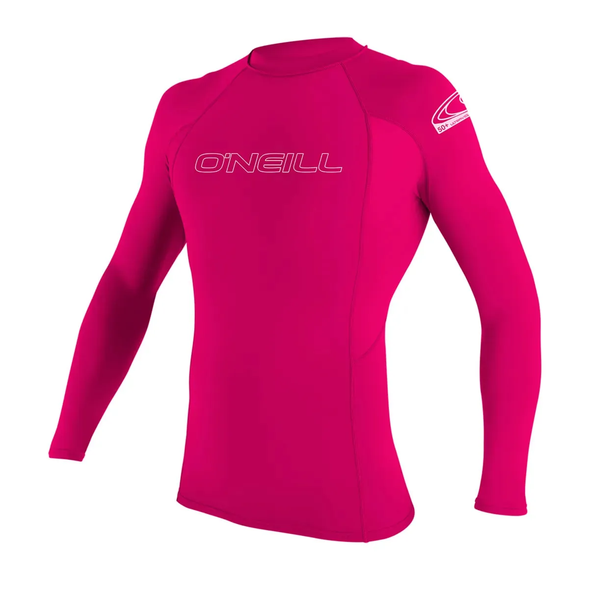 O'Neill Youth Basic Skins 50+ Long Sleeve Rash Vest - Watermelon